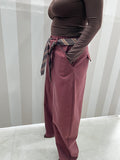 PANTALONI CRAVATTA BORDEAUX