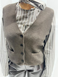 GILET LANA MARRONE
