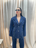 BLAZER DENIM STRINGHE