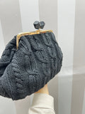 MAXI POCHETTE TRECCIA nera