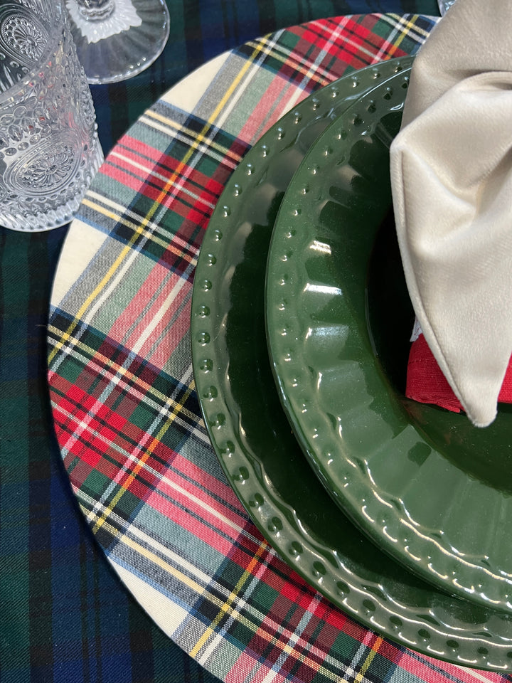 SOTTOPIATTO RIVESTITO TARTAN