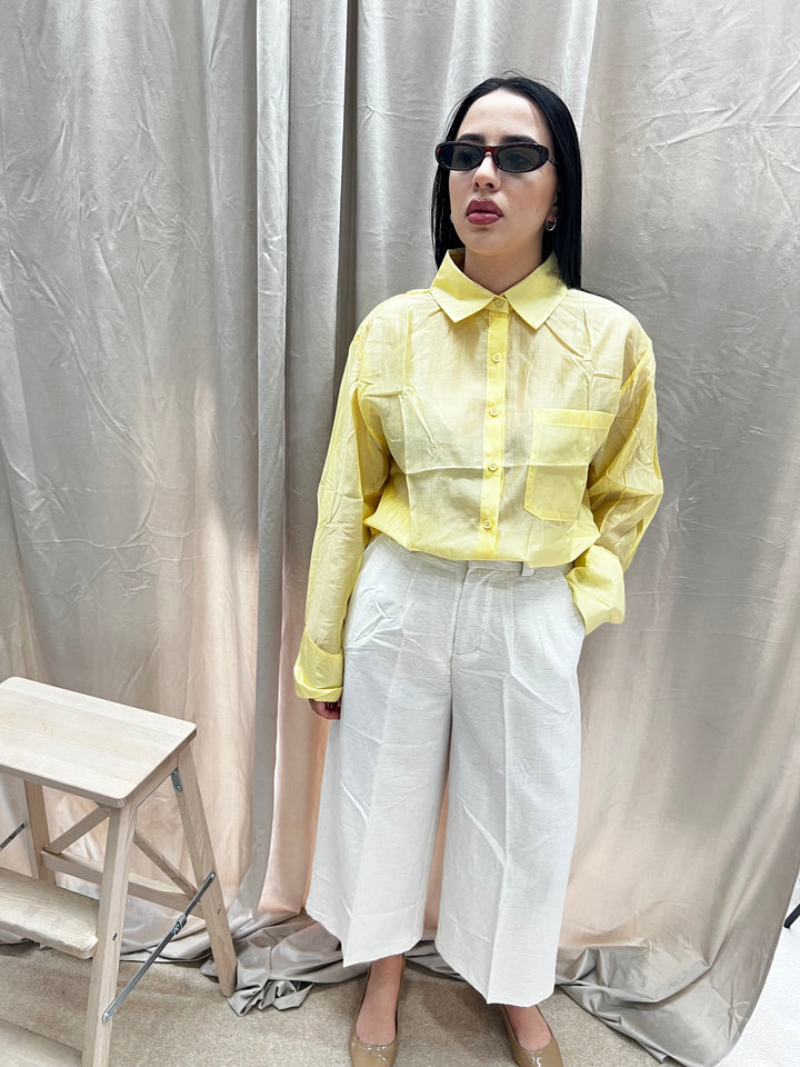PANTALONI coulotte panna