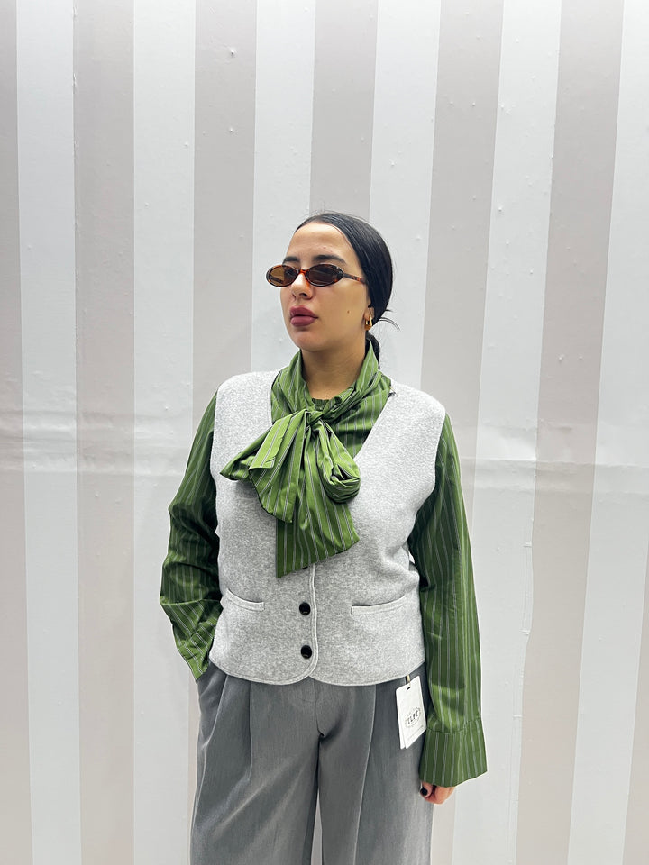 GILET LANA GRIGIO