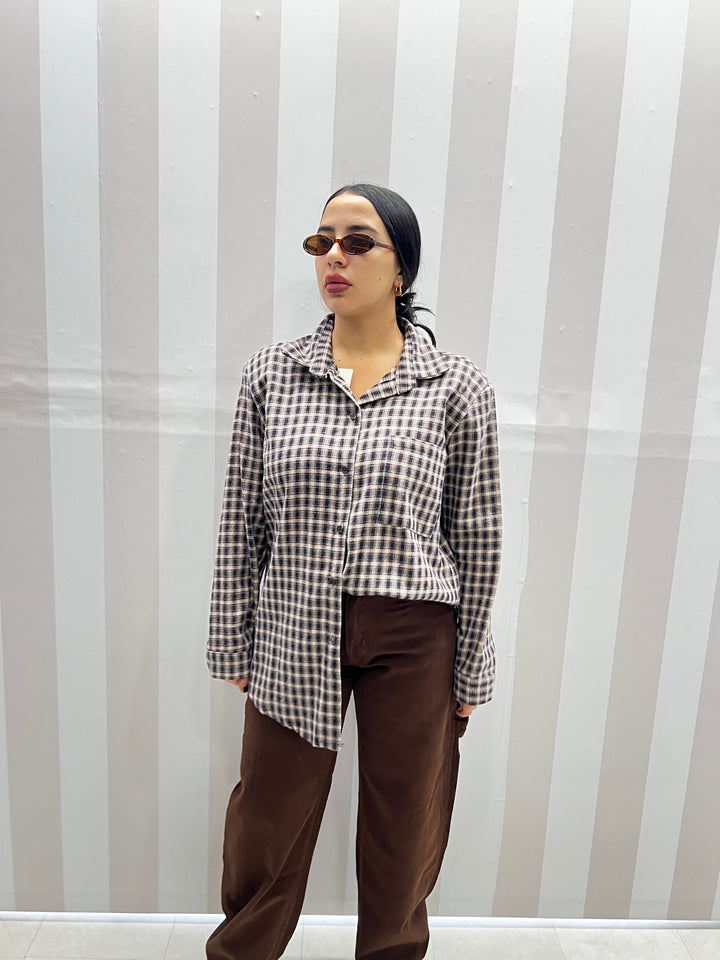 CAMICIA QUADRI MARRONE