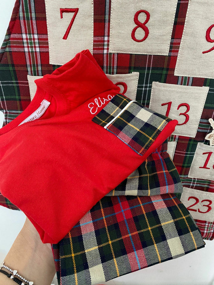 PIGIAMA  TARTAN T-SHIRT ADULTO