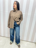 CAMICIA RIGHE marrone