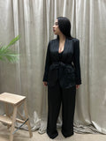 TAILLEUR SATIN NERO