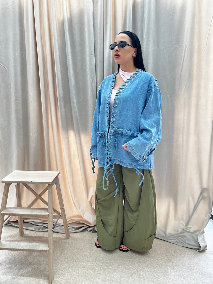 GIACCA DENIM stringhe