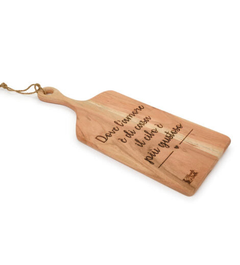 TAGLIERE In acacia “MY HOME”