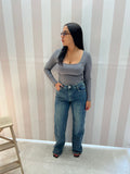 BODY SCOLLO QUADRATO grigio