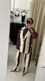 TAILLEUR RIGHE MARRONE