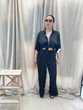 COORDINATO SATIN NERO