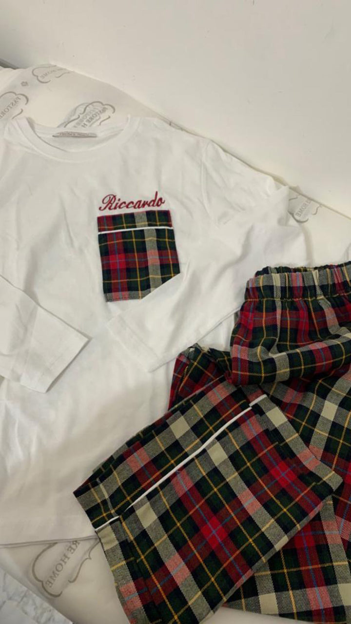 PIGIAMA  TARTAN T-SHIRT ADULTO