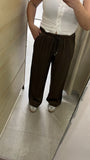 PANTALONI SATIN MARRONE