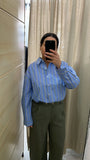 CAMICIA COTONE CELESTE