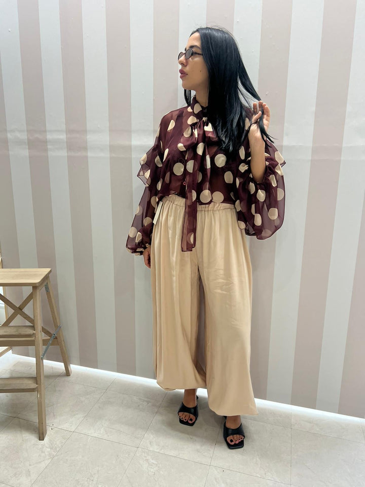 CAMICIA POIS bordeaux