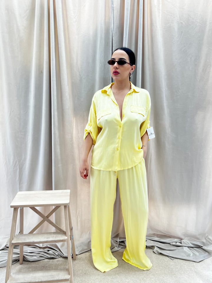 COORDINATO SATIN GIALLO