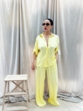 COORDINATO SATIN GIALLO