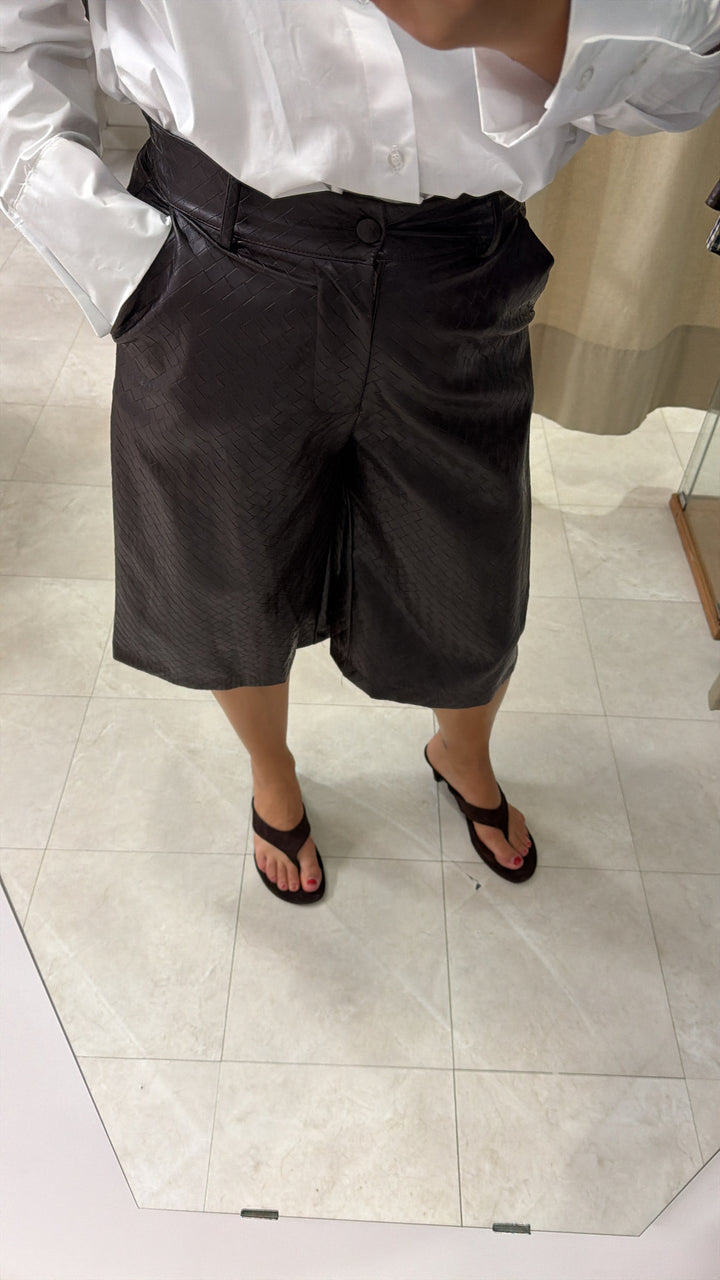 BERMUDA ECOPELLE MARRONE