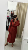 VESTITO MIDI TEGOLA