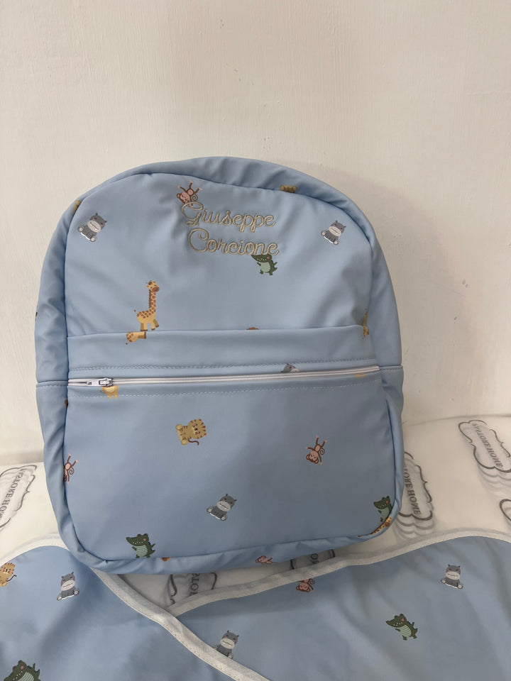 ZAINETTO CON TASCA “TESSUTO IMPERMEABILE”
