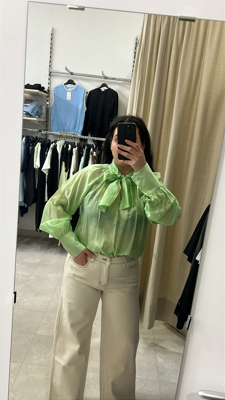 CAMICIA FIOCCO VERDE