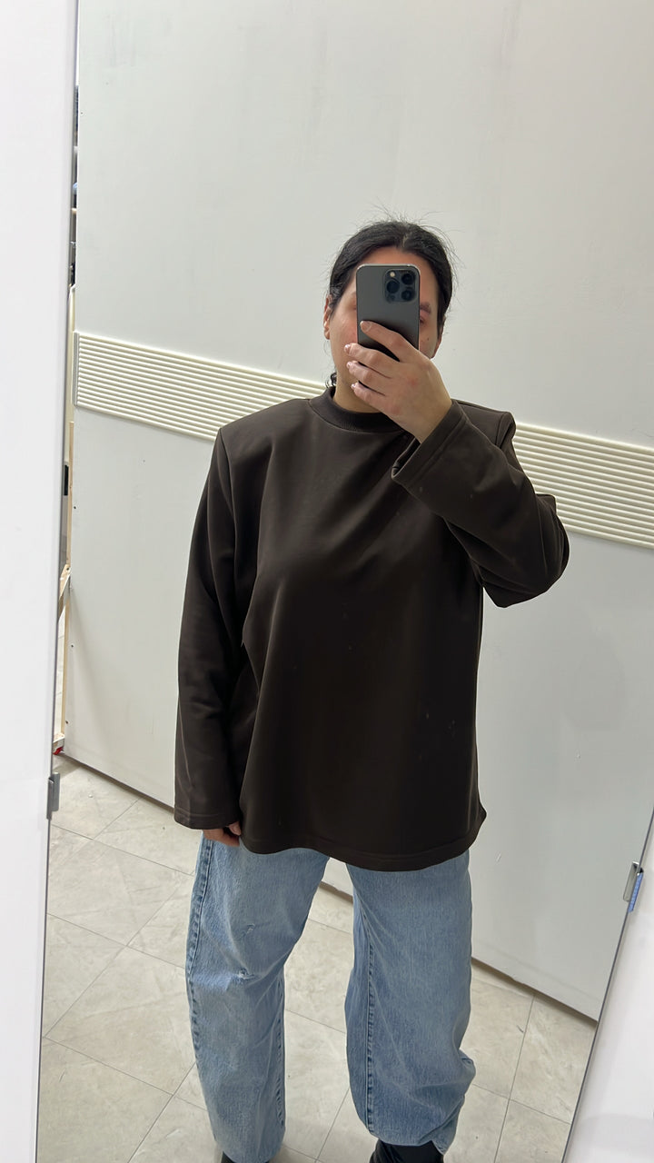 FELPA OVERSIZE MARRONE