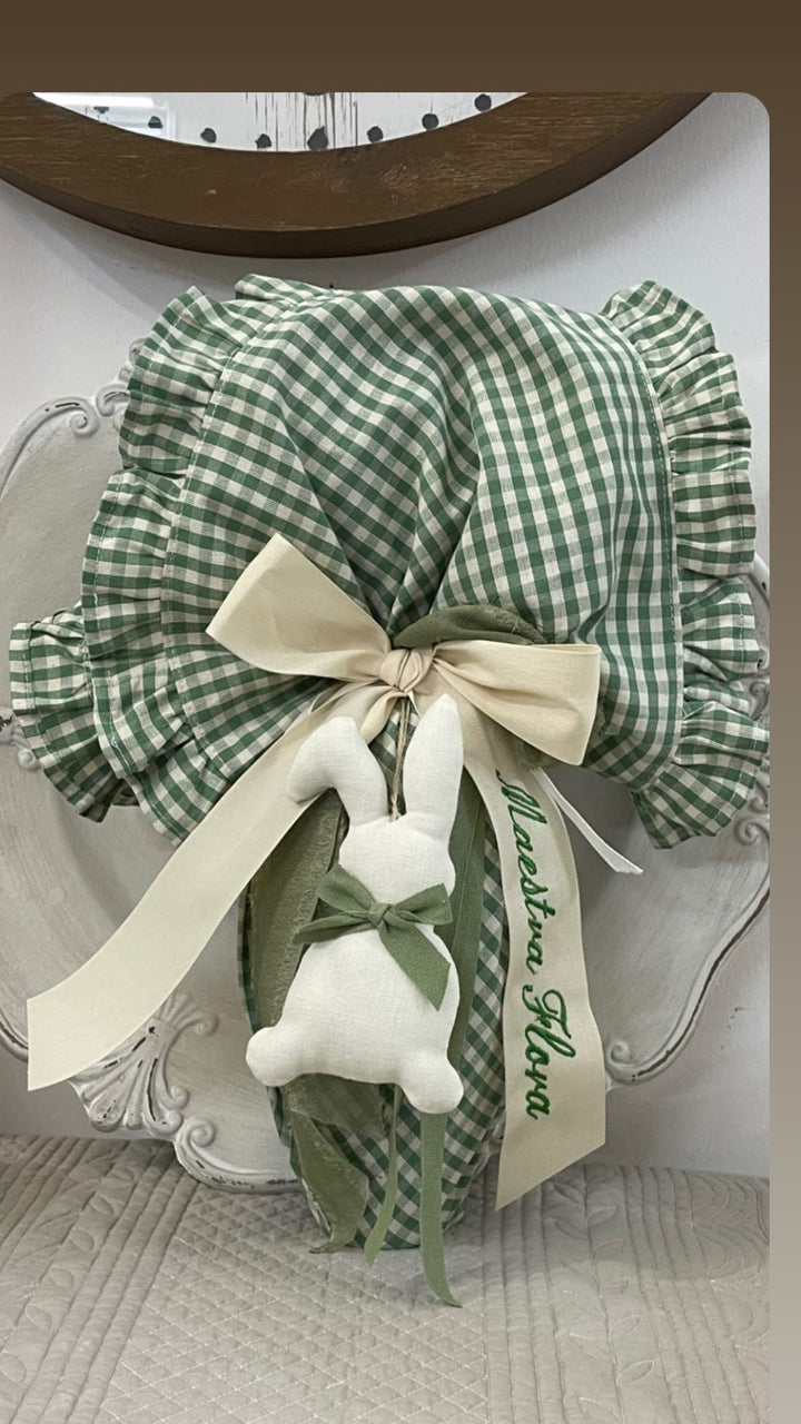 KIT CON ROUCHES E CONIGLIO” QUADRETTI E RIGHE”