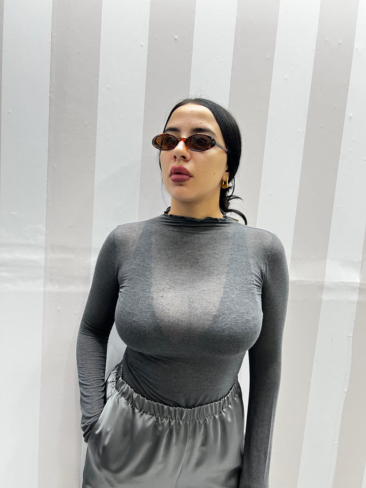 MAGLIA MISTO CASHMERE GRIGIO