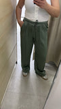 PANTALONI SATIN VERDE