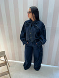 CAMICIA DENIM con fiocco