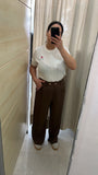 T-SHIRT TRECCIA IN FILO