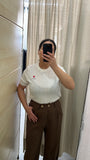 T-SHIRT TRECCIA IN FILO
