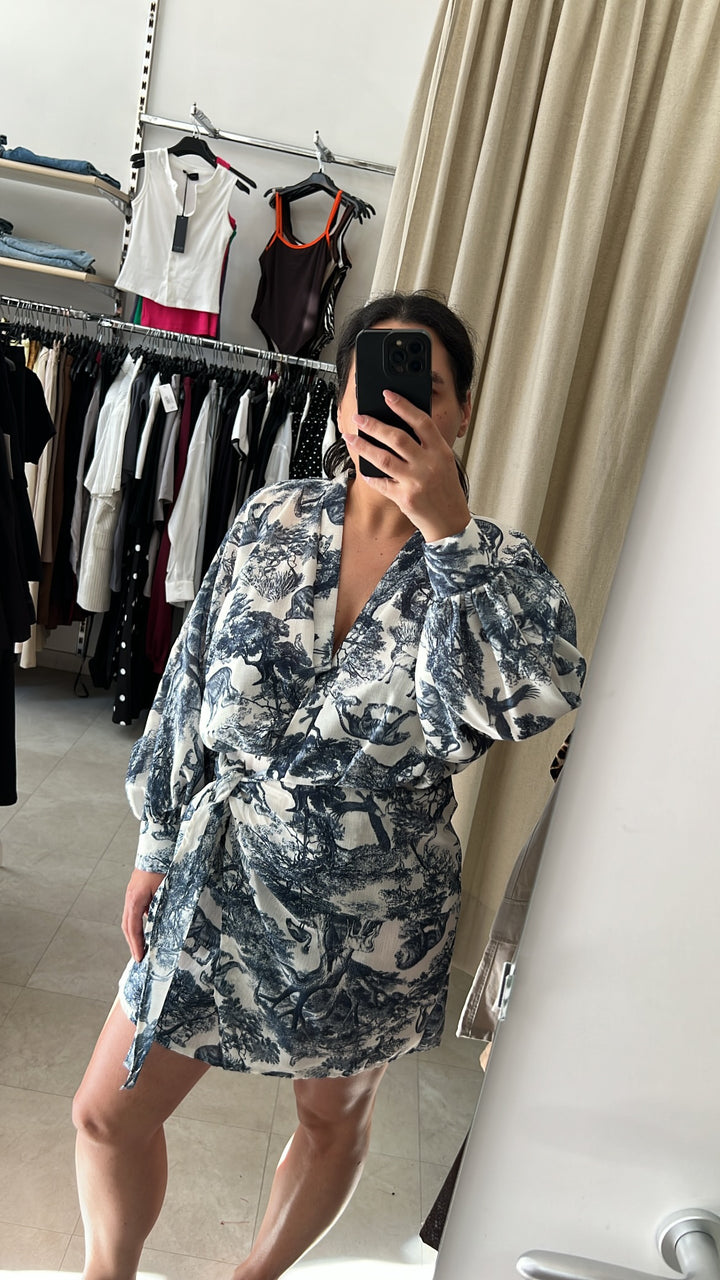 VESTITO TOILE DE JOUY BLU