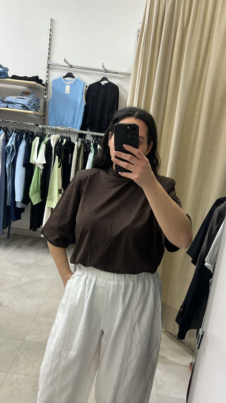 T-SHIRT JUST WEST MARRONE