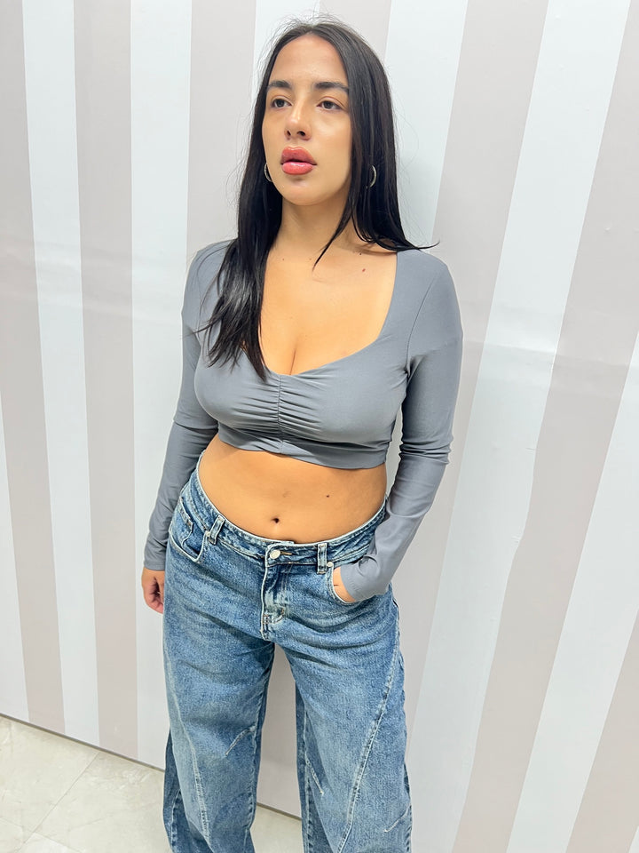 TOP CROP GRIGIO