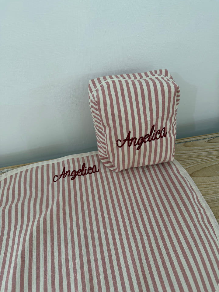SET TOVAGLIETTA E PORTAMERENDA”RIGHE”