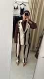 TAILLEUR RIGHE MARRONE