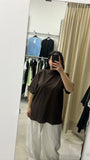 T-SHIRT JUST WEST MARRONE