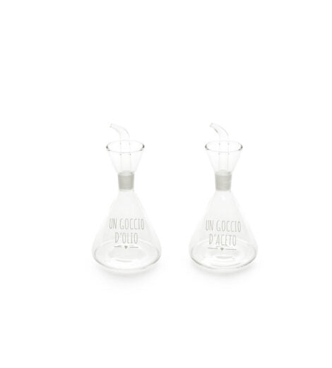 SET 2 BOTTIGLIE olio & aceto”MYHOME”