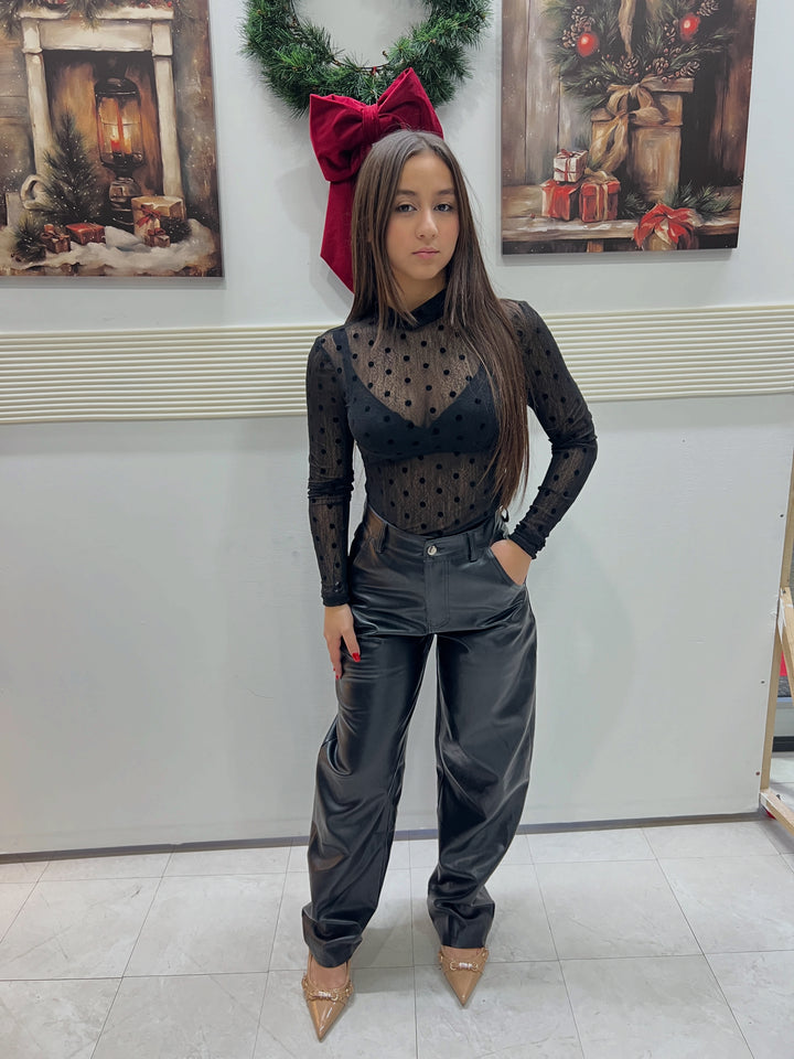 PANTALONI IN ECOPELLE