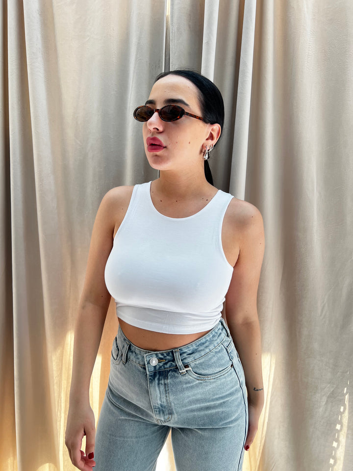 CANOTTA CROP bianca