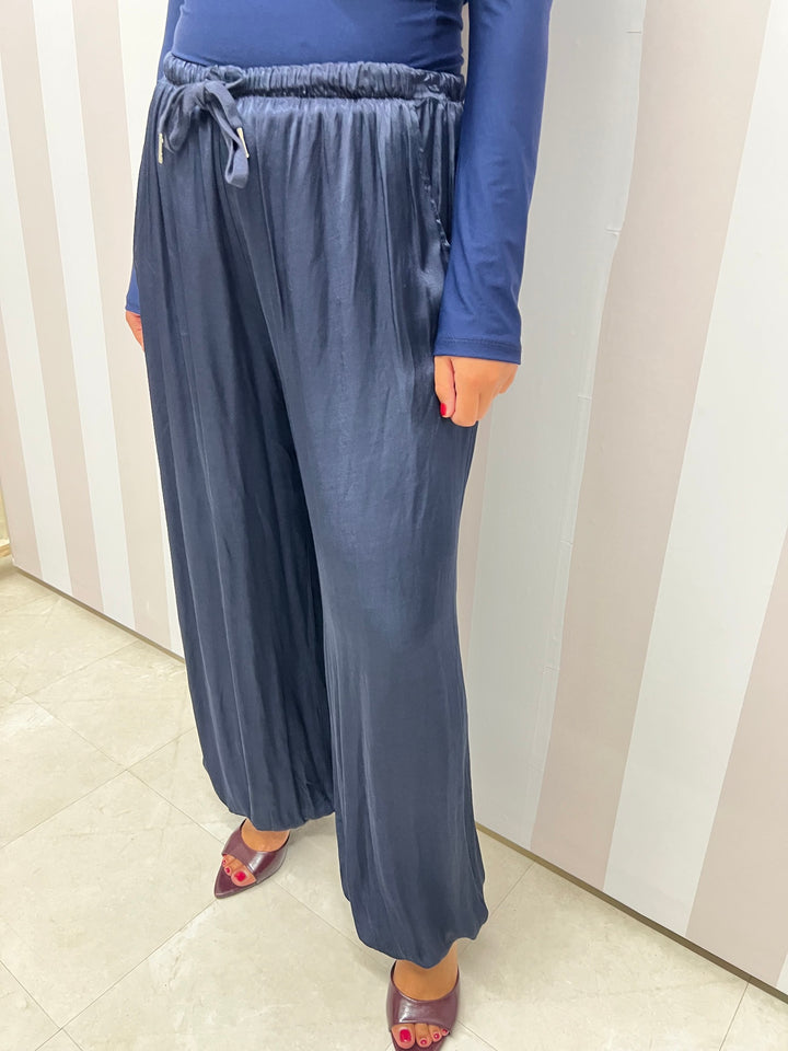 PANTALONI SATIN 2.O BLU