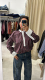 CAMICIA RIGHE BORDEAUX