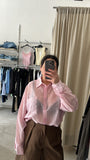 CAMICIA SEMITRASPARENTE ROSA