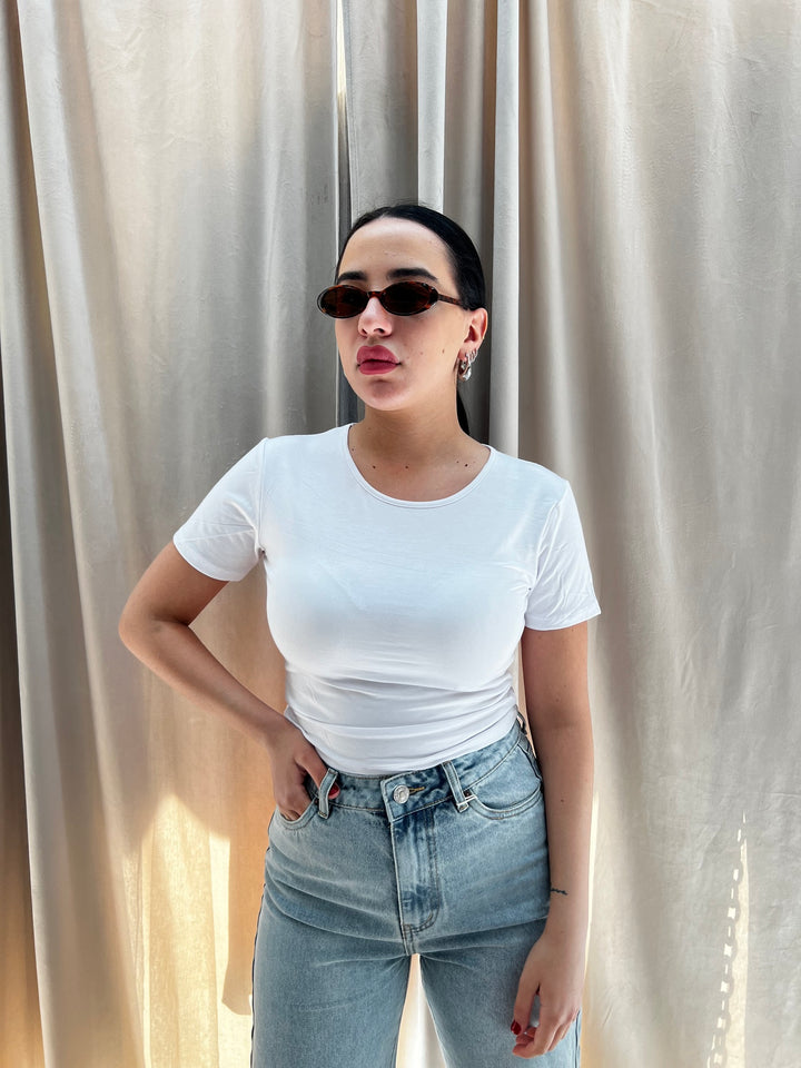 T-SHIRT CROP bianca