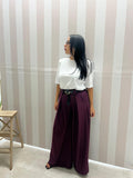 PANTALONI PALAZZO bordeaux