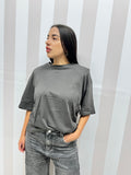 T-SHIRT SPALLINE grigia
