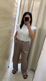 PANTALONI SATIN FANGO
