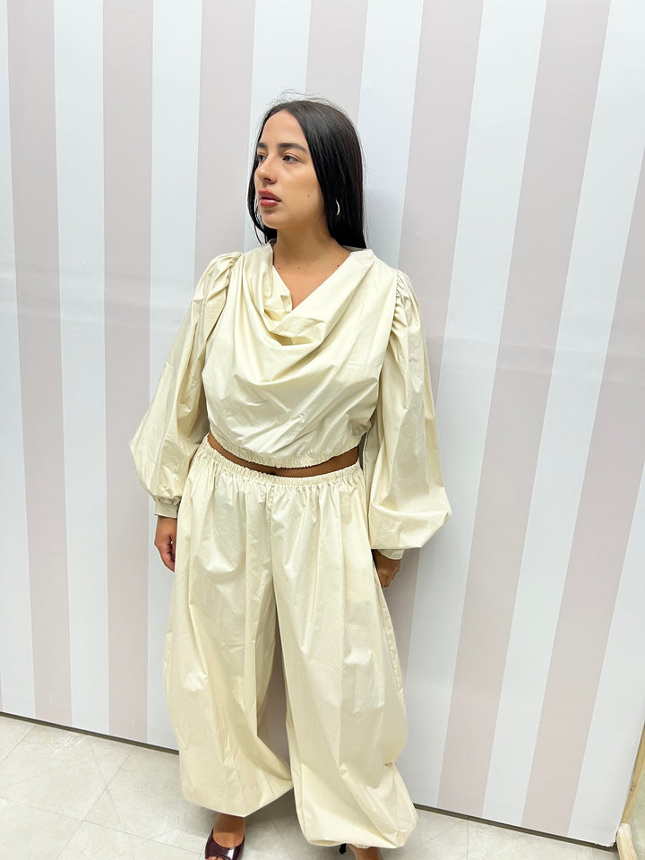PANTALONI PANNA